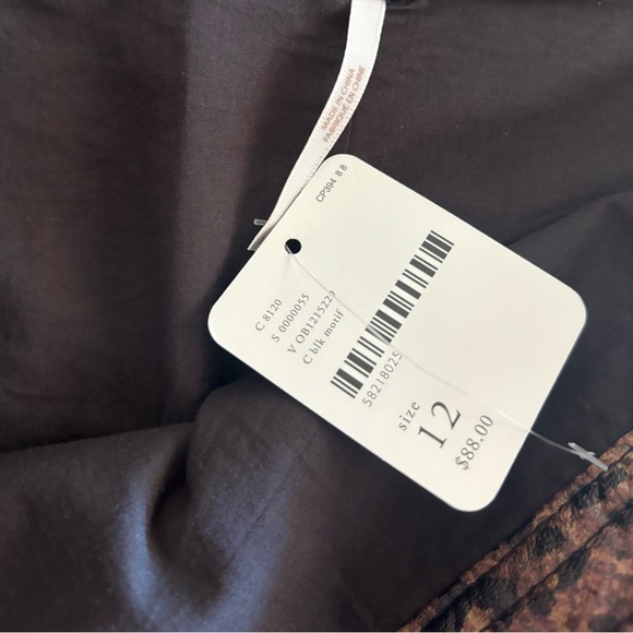 NWT Free People Printed Fake Out Brown Leopard Print Faux Wrap Mini‎ Skirt - Picture 5 of 8